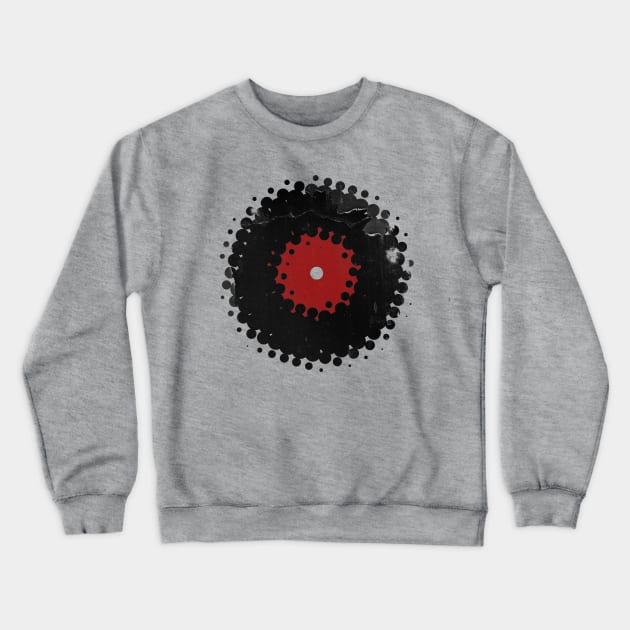 Vinyl Record with Halftone Crewneck Sweatshirt by ddtk